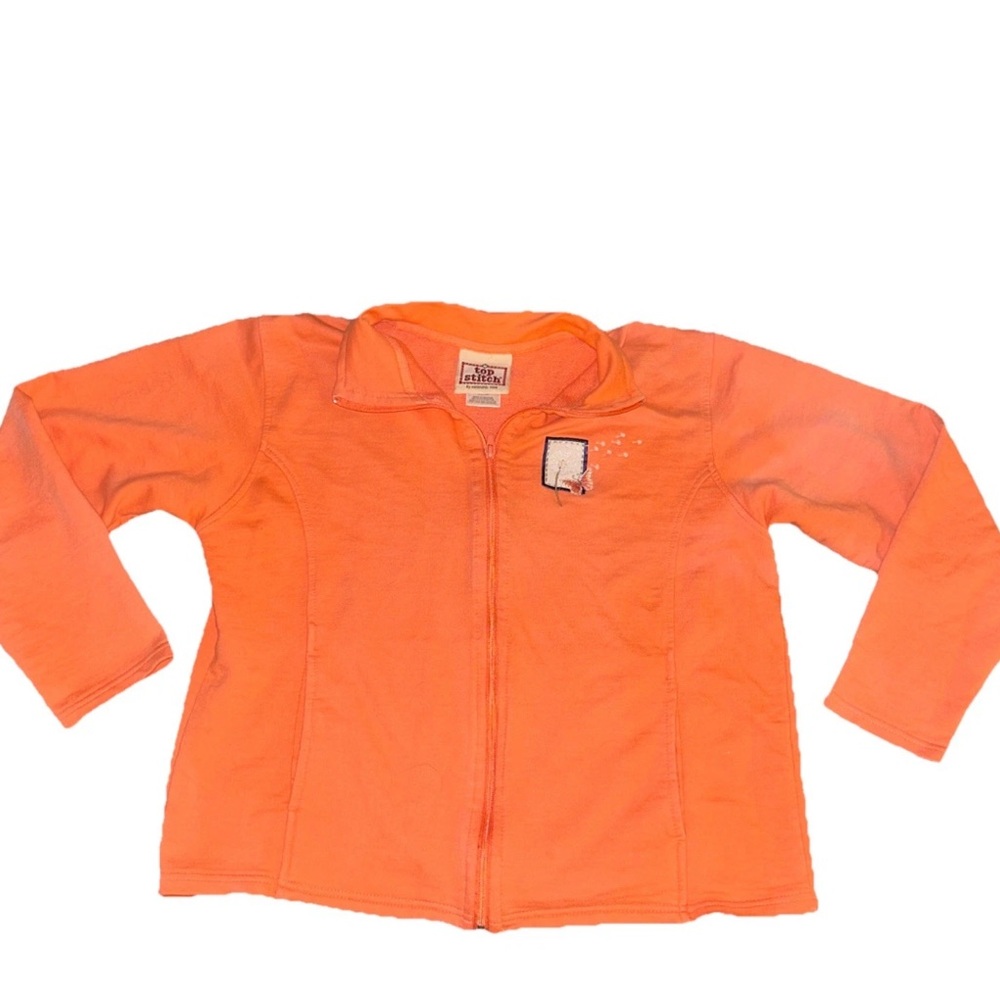 Vintage Top Stitch By Morning Sun Womens Medium Zippered Jacket butterfly